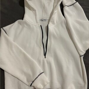 White Hoodie with Black Trim